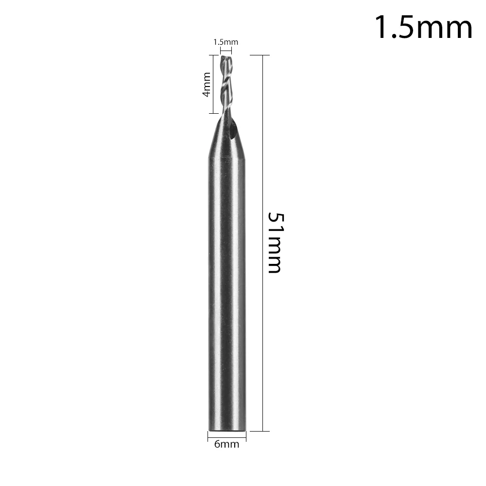 1 шт. HSS 2-спиральное концевое сверло резак 1 мм-12 мм CNC прямой хвостовик фрезерная Деревообработка Инструмент для концевой фрезеровки фрезы для резаки по дереву