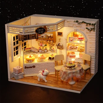 

DIY Wooden 3D Miniature Dollhouse 1:24 Handmade Doll House Model Building Kits Toys Birthday Xmas Gift For Children Adult
