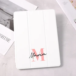 Custom Name ipad case For Air 4 iPad Pro 2020 10.5 With Pencil Holder 10.2 inch 8th Generation 7th 12.9 Pro 2018 Mini 4 5 Case