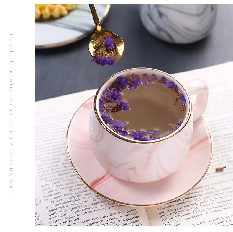 Керамическая чашка британская кофейная чашка блюдце набор мраморный узор чайная чашка простая домашняя Европейская маленькая Роскошная элегантная Цветочная чайная чашка кружка
