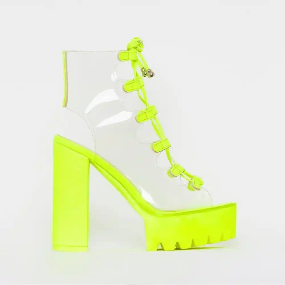 platform neon heels