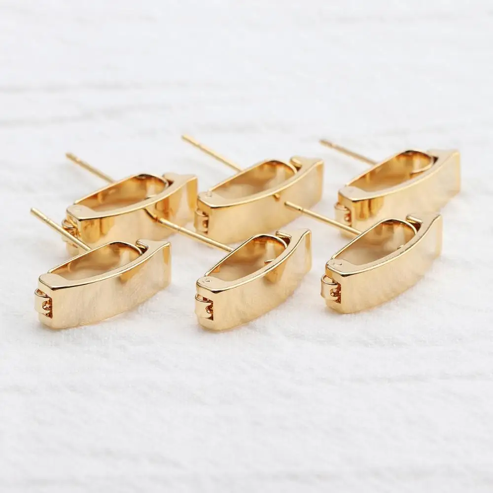 GUFEATHER M545, ювелирные аксессуары, 18k позолоченные, diy серьги, ручной работы, diy аксессуары, изготовление ювелирных изделий, серьги-гвоздики, 10 шт./лот
