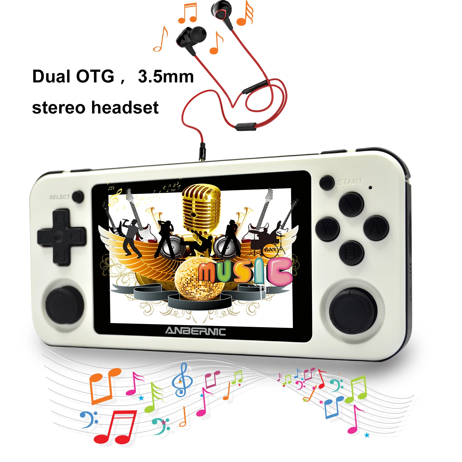 3.5 Inch IPS Handheld Games Consoles with 2500 Classic Games YaYashow RG351P Retro Games Console 64G TF Open Source Linux System