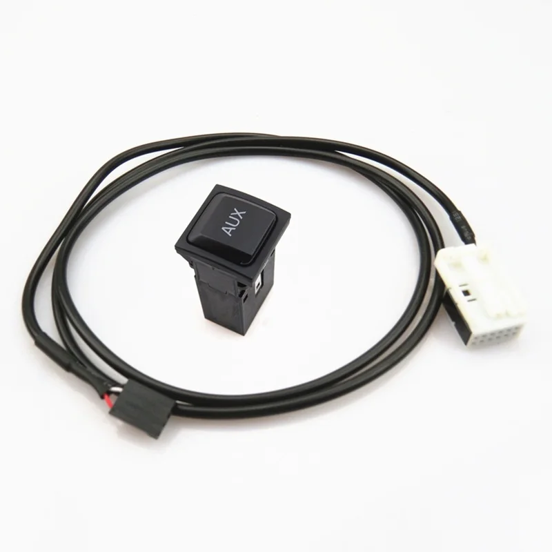 AUX Switch Cable Автомобильный AUX USB Вход переключатель Интерфейс адаптер для подключения к розетке с проволочный канат для RCD310 RCD510 RNS315 Golf 5 MK5 6 MK6 кролик Сирокко - Название цвета: AUX Switch Cable