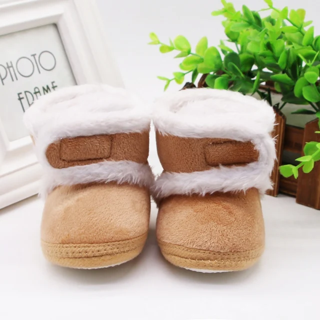 Newborn Toddler Warm Boots Winter First Walkers baby Girls Boys Shoes Soft Sole Fur Snow Booties for 0-18M 2