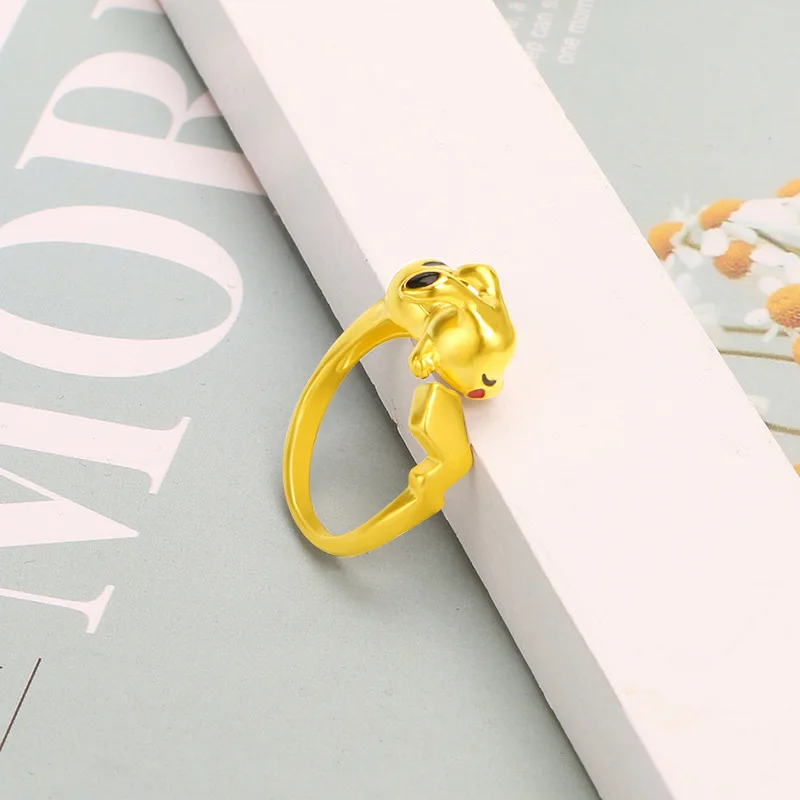 Pikachu Ring Vietnam Sand Gold Ancient Plated Open Lightning | Украшения и аксессуары