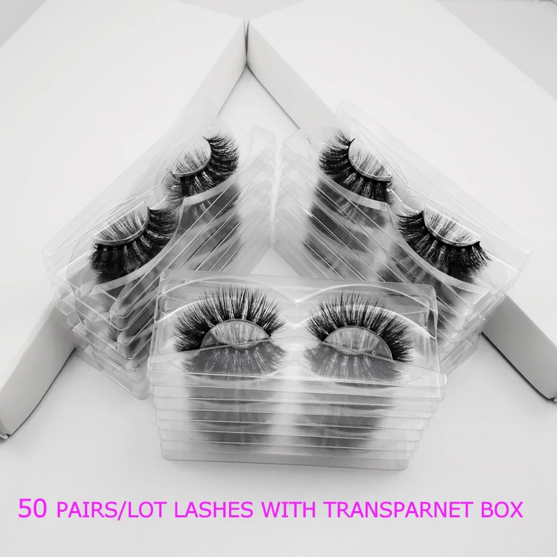 Накладные ресницы оптом 50 пар 3d норковые толстые для наращивания натуральные