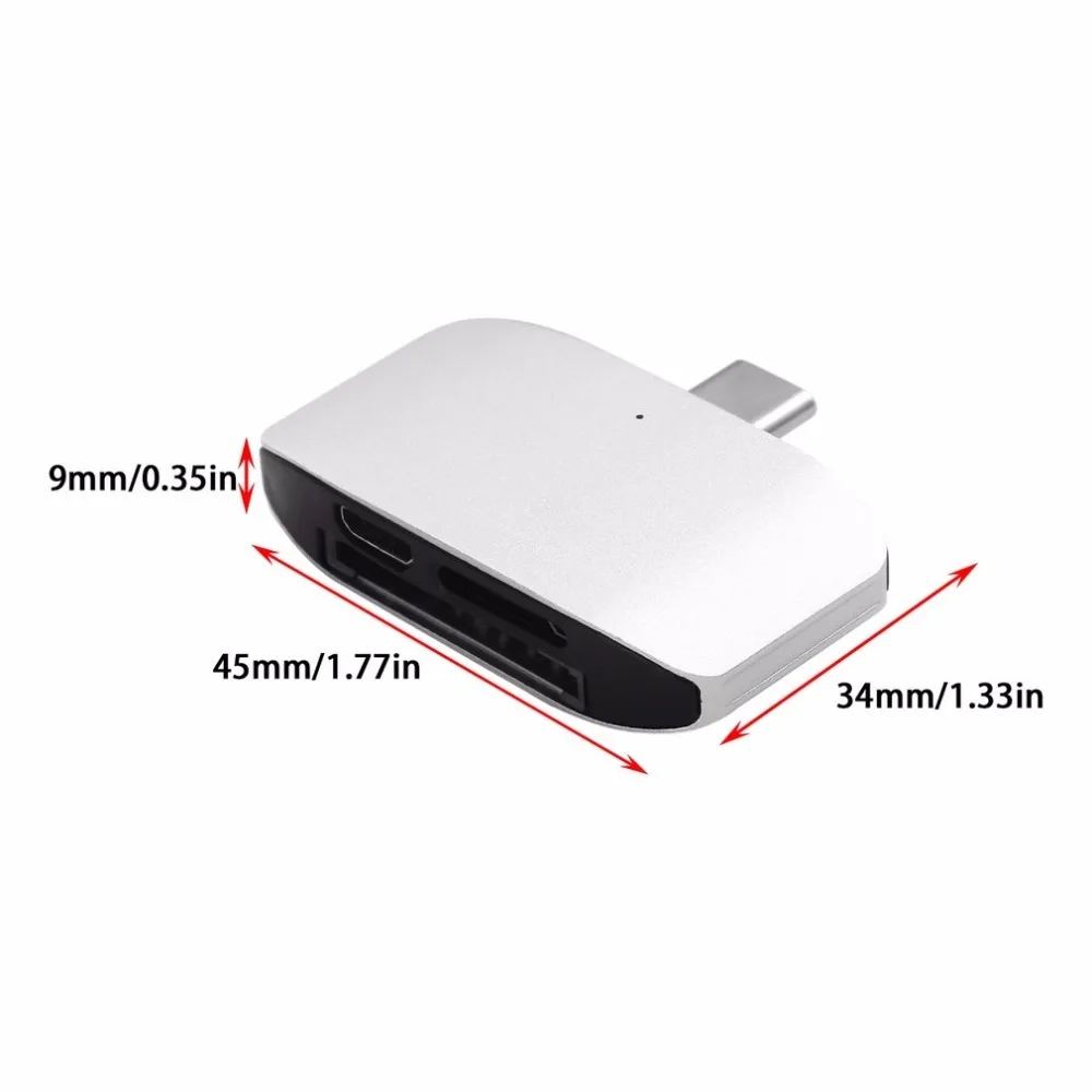 3 в 1 USB 3,0/Micro 2,0/type C 3,0 кард-ридер безопасность цифровая карта TF t-мигающий кард-ридер комбинация для ПК ноутбука type C