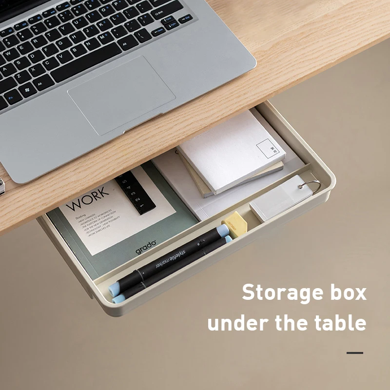 Desk Organizer Under The Desk Drawer Type Storage Box Stationery Bottom Hanging Hidden Pen Holder Tray office Accessories