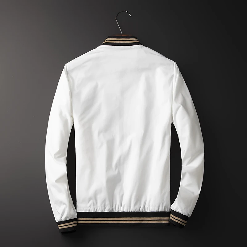 Новейшая модная дизайнерская брендовая мужская куртка с круглым вырезом, однотонная мужская куртка-бомбер, бейсбольная верхняя одежда, пальто черного и белого цвета, M-4XL, 5XL 2111
