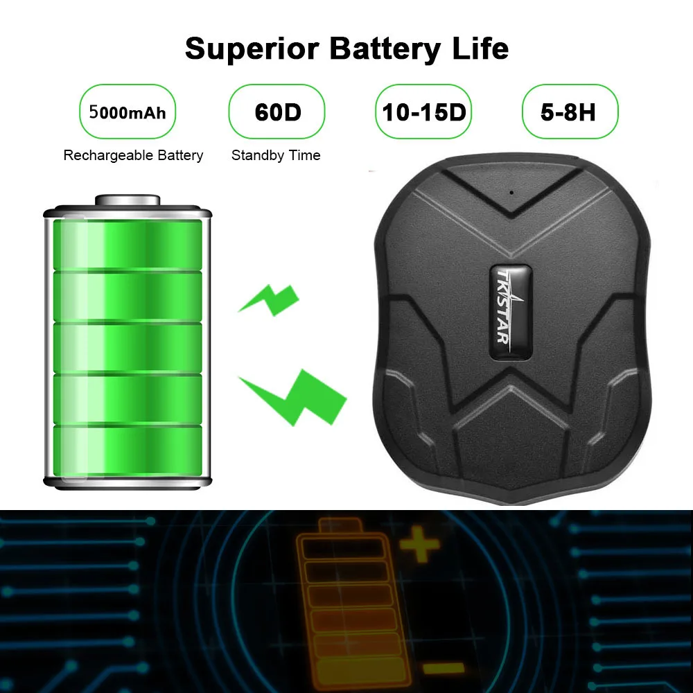 tkstar tk905 5000mah long battery life