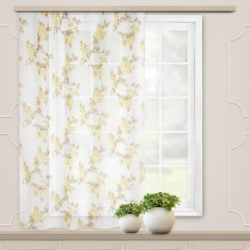 

Curtain voile-print rose 140x180 cm, gold, pe 100% 5132100