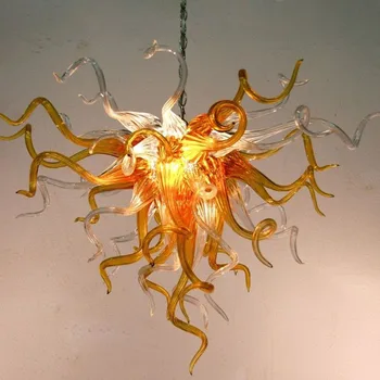 

Hot Sale 100% Handmade Blown Glass Chandelier Lighting Customized Colored Glass for Living Room Decor