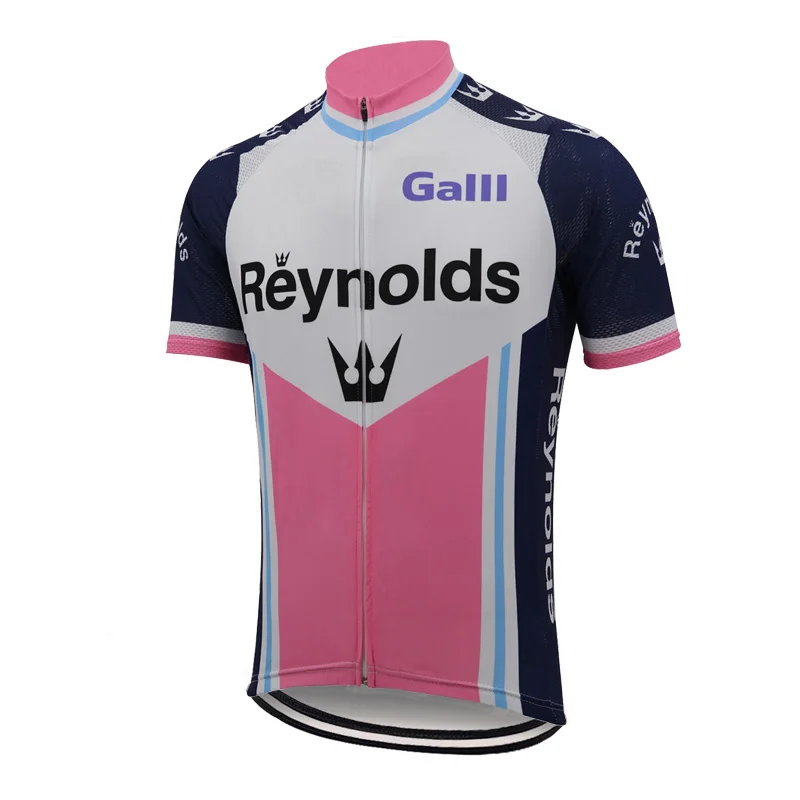 Reynolds Retro Cycling Jersey Set Men Short Sleeve Bib Shorts 9D Gel Pad Mtb Ropa Ciclismo Team Bike Wear Clothing Cajastur
