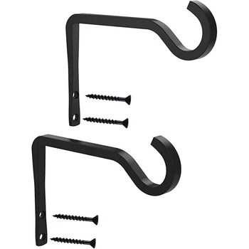 

6x4inch 2Pcs/set Iron Wall Hanger Hooks For Hanging Lantern Plant Coat Rustic Home Decor DIY Hanging Lanterns Storage Hooks