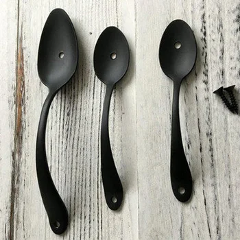 

Furniture Creative Spoon Fork Cutlery Small Handle for Wardrobe Drawer Cabinet Kitchen Pull Cupboard Bedroom Closet Pen or Knob