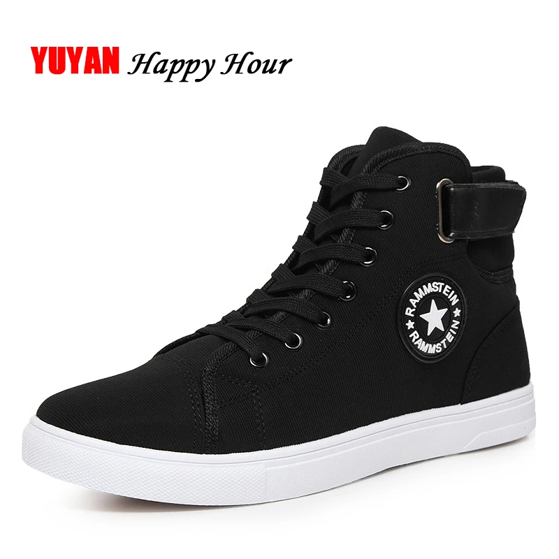 black high top canvas shoes