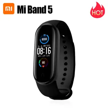 

Original Xiaomi Mi Band 5 Smart Watch Bracelet 1.1" Colorful Display Large Screen Heart Rate Fitness Tracker Waterproof Mi Band