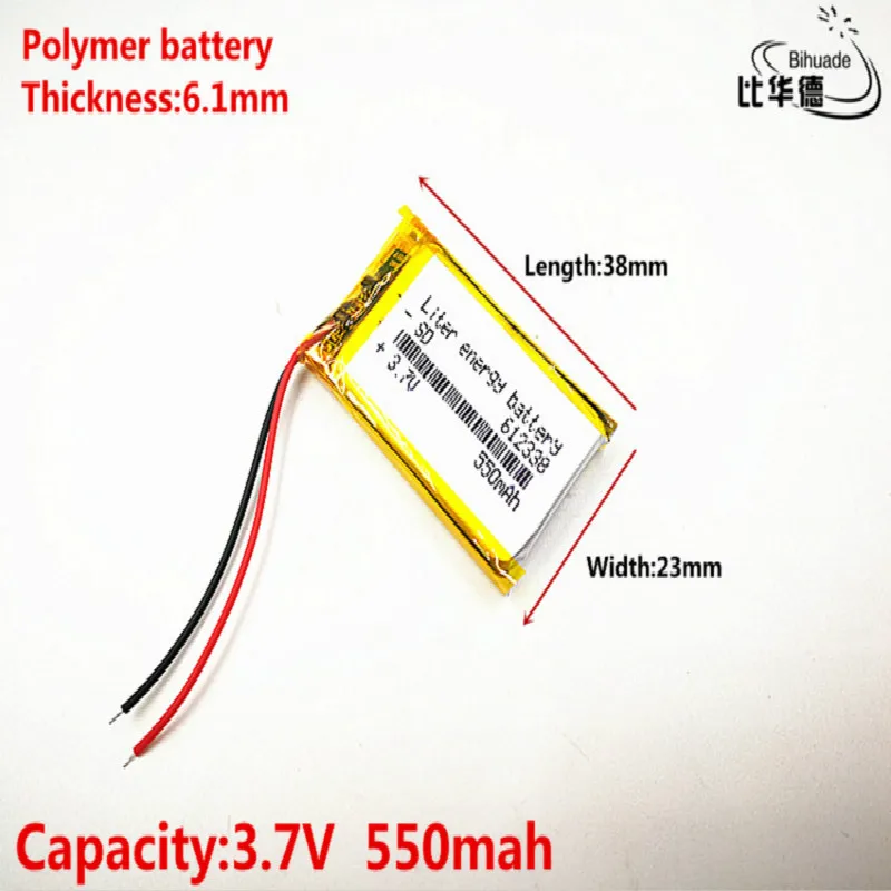 2019 новое качество 3 7 V 550mAH 612338 602540 полимерный литий ионный/литий ионный