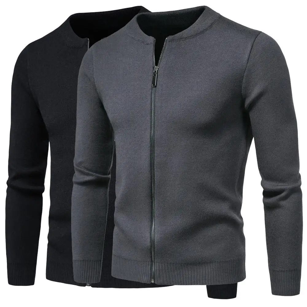 Chaqueta gruesa de punto para hombre, cárdigan de manga larga de lana, ropa de trabajo con solapa, cárdigan con suéter, Invierno