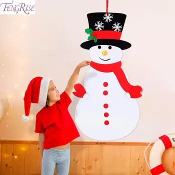 

Diy Felt Christmas Snowman Merry Christmas Decoration For Home 2020 Christmas Ornament Navidad Cristmas Gift Happy New Year 2021