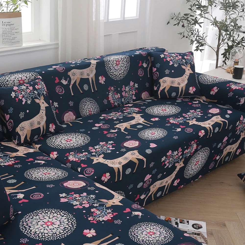 Searchl Рождественский эластичный чехол для дивана, эластичный чехол для дивана, чехол для гостиной(необходимо заказать 2 шт.), подходит для углового дивана