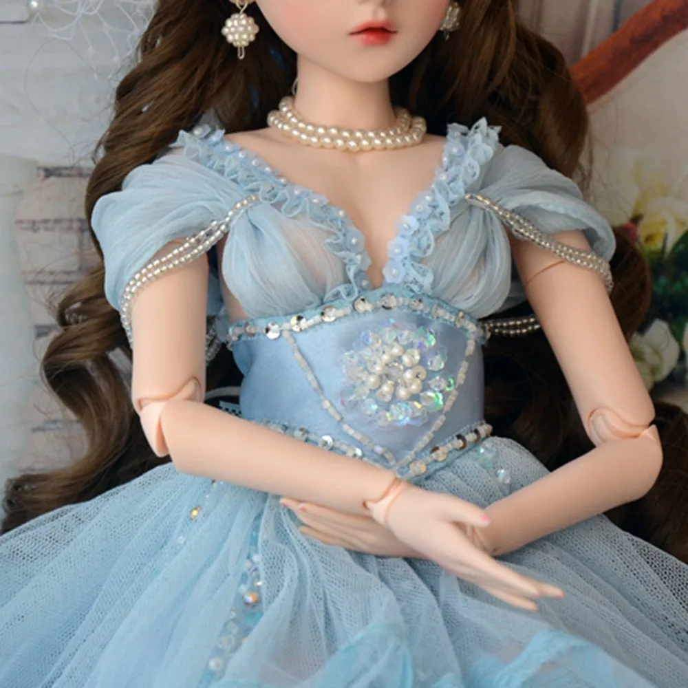 1/3 Bjd кукла 60 см Reborn кукла зеленые глаза с одеждой ручной работы макияж красота кукла игрушки мягкие виниловые куклы невесты для детей Рождественский подарок