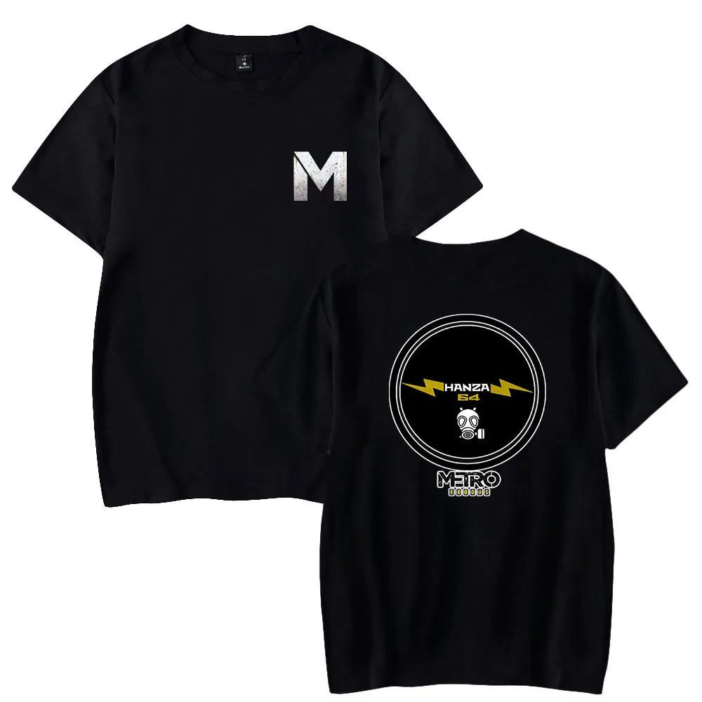 Maglietta Metro Exodus Donna Uomo Estate Manica Corta Moda T-Shirt Pullover Casual Streetwear Tees