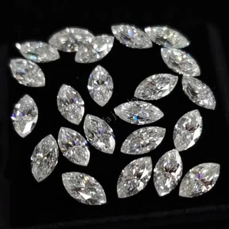 Wholesale 3EX Marquise Shape Cut 1ct White D Color Moissanites Stones