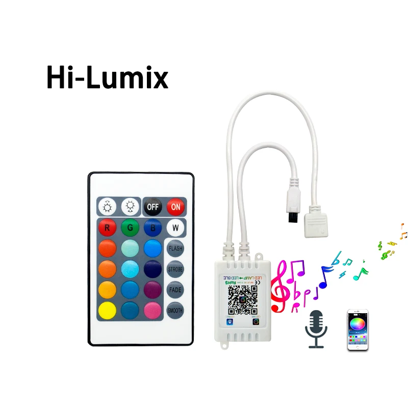 Mobile phone app remote control 24 key infrared built-in music led colorful RGB lights with dimming controller | Лампы и освещение