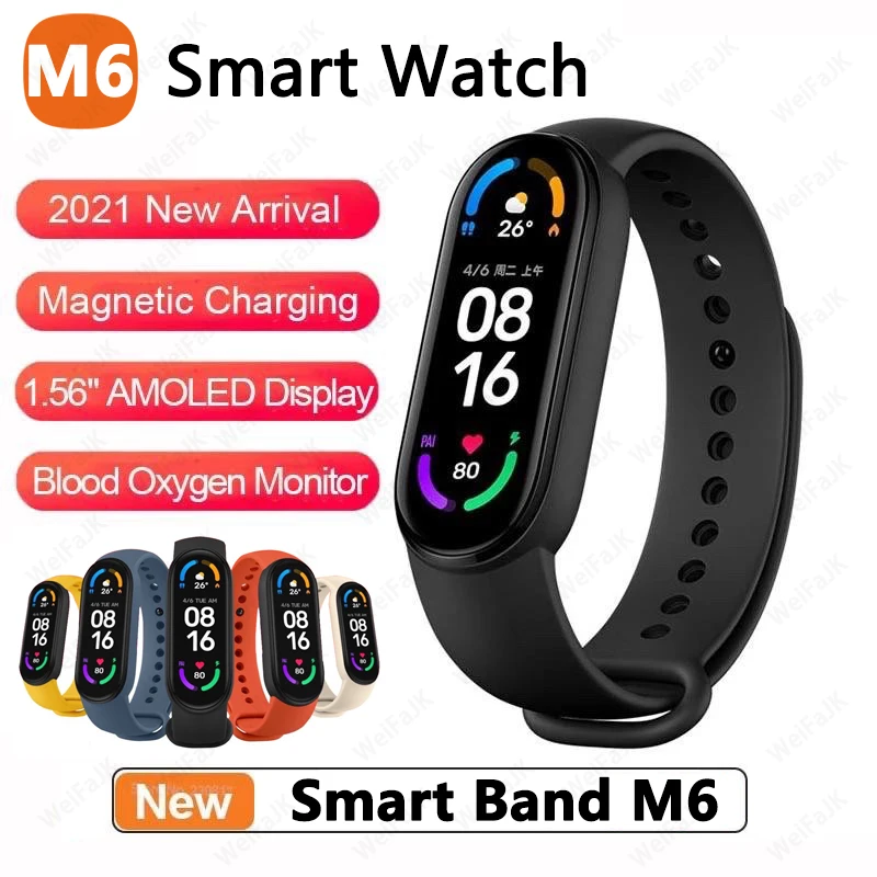 2021 Mi Band M6 Smart Watch Men Women Smartwatch Fitness Sport Bracelet Bluetooth-Compatible Connection For Apple Xiaomi Android |