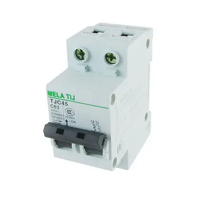 

Overload Protector Circuit Breaker 2P 63A/400VAC 2.5kA