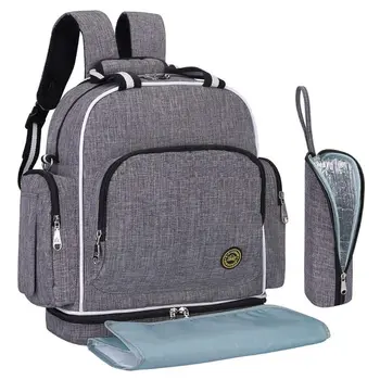 

2020 Fashion Multifunctional Baby Diaper Mummy Backpack Large Capacity Nappy Handbag with Changing Pad Thermal Bag