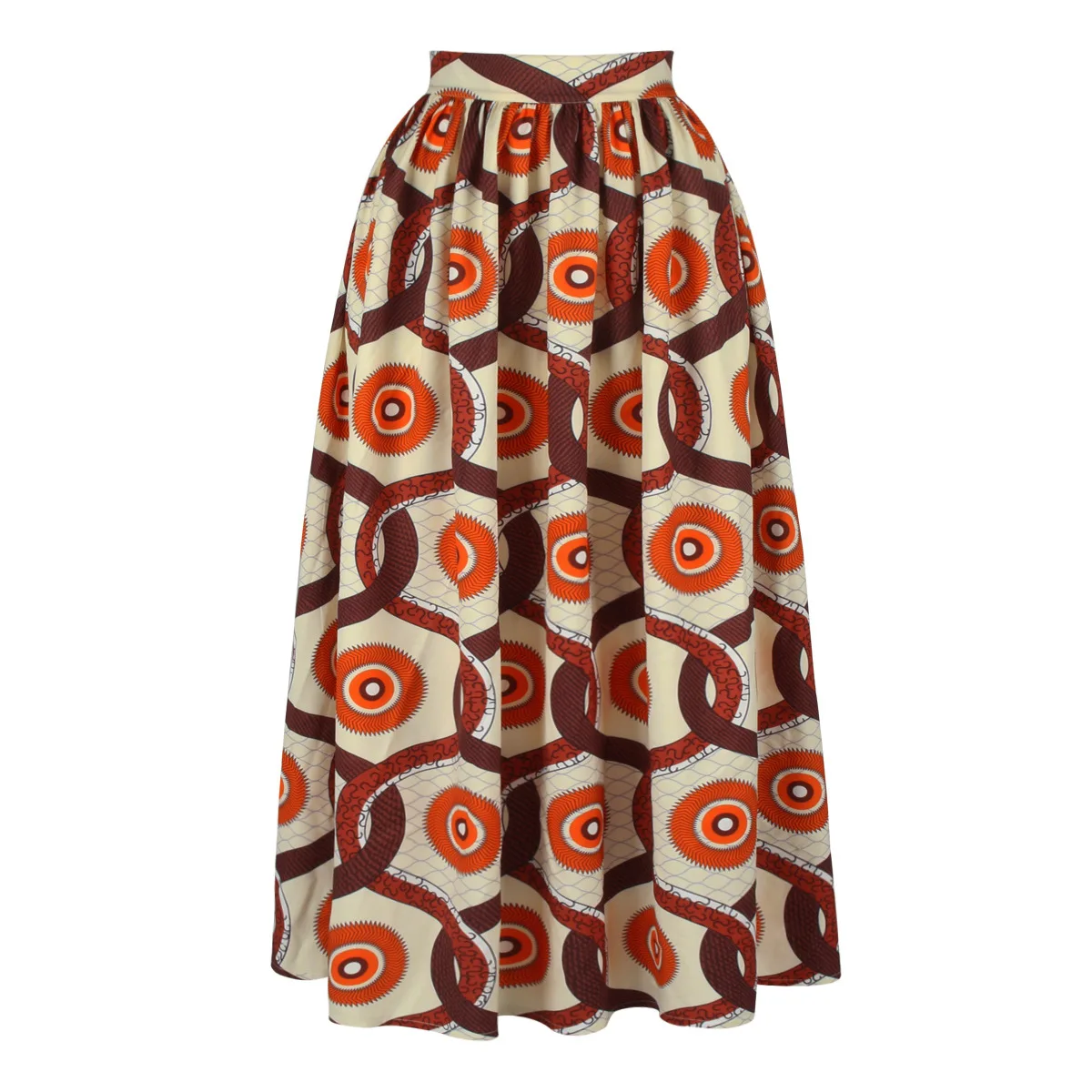 2019 г., лидер продаж, юбка с принтом в этническом стиле в африканском стиле Свободная юбка для похудения, Повседневная универсальная юбка