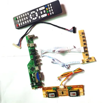 

For MT190EN02 V.1 V.3 LVDS 4CCFL 30Pin LCD panel monitor keyboard+Remote+Inverter HDMI VGA USB AV T.V53 drive card board DIY kit