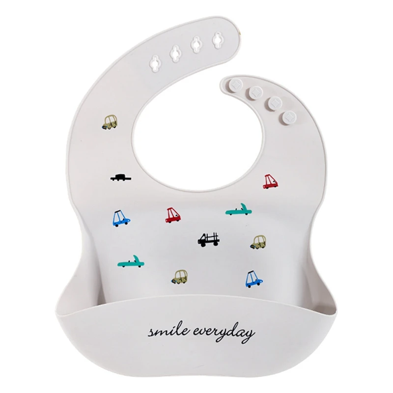 

1Pcs Baby Stuff Waterproof Silicone Bib Feeding Newborn Cartoon Aprons Adjustable Baby Bibs Cloths Bandana Bibs