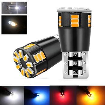 

2pcs T10 W5W LED Light Bulbs CANBUS No Error Car Interior Reading Parking Lights Blue Red Yellow 12V for BMW Audi Mercedes BENZ
