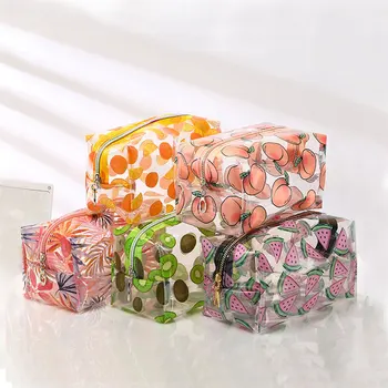 

Makeup Bag Cool Cosmetic Bag Transparent Fruit Dropshipping Fashion New Cheap Wholesale Women Wash Storage Bag Mini Jelly bag