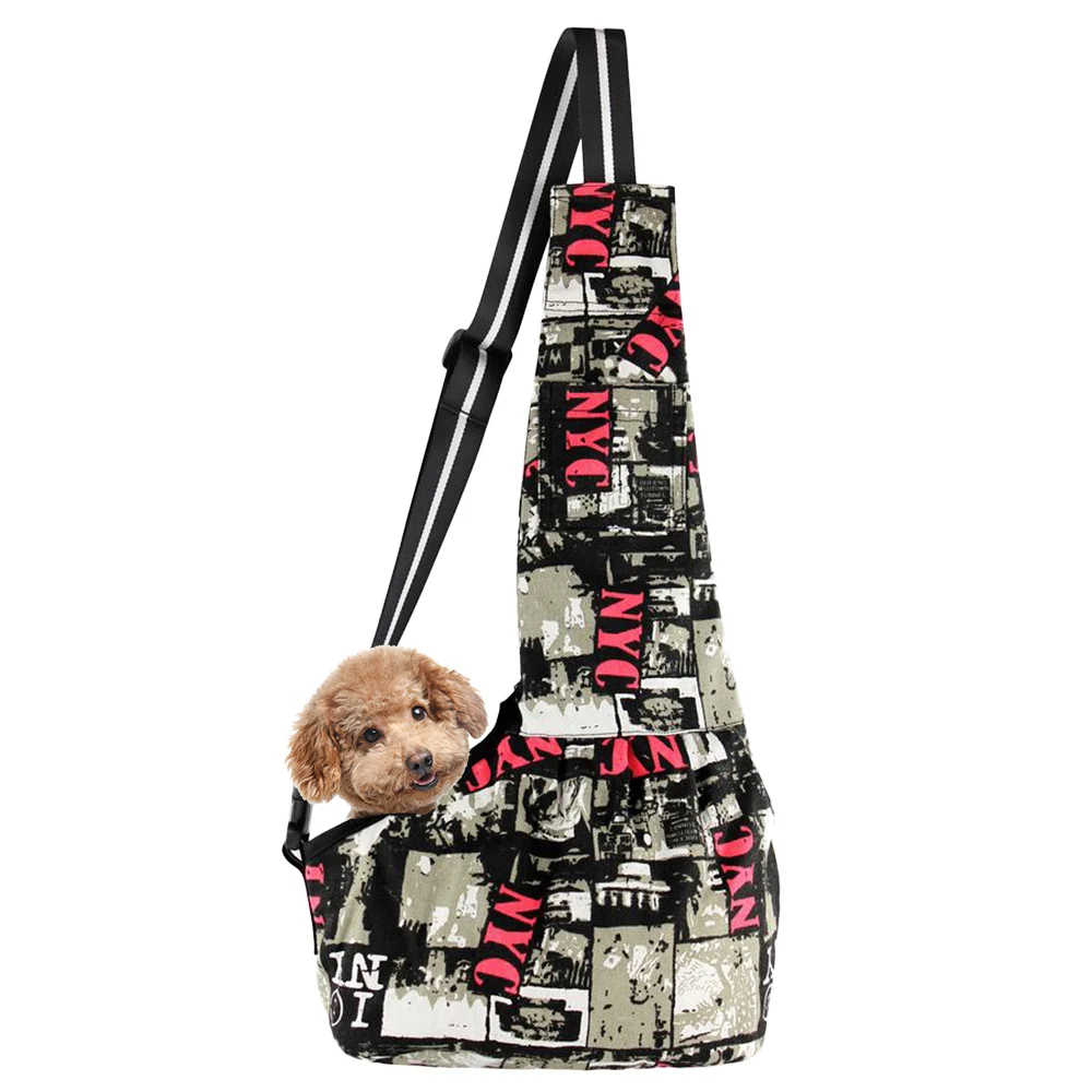 Сумка-переноска для собак, холщовая, хлопковая, тканевая, слинг, сумка для домашних животных, собак, через плечо, свободные руки, дорожная сумка для собак, товары для переноски домашних животных
