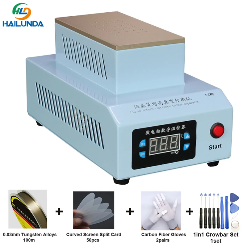 

Double Pump LCD Screen Separator Machine High Type Glass Separating Heat Plat Mobile Phone Split Repair Machine with Steel Wire