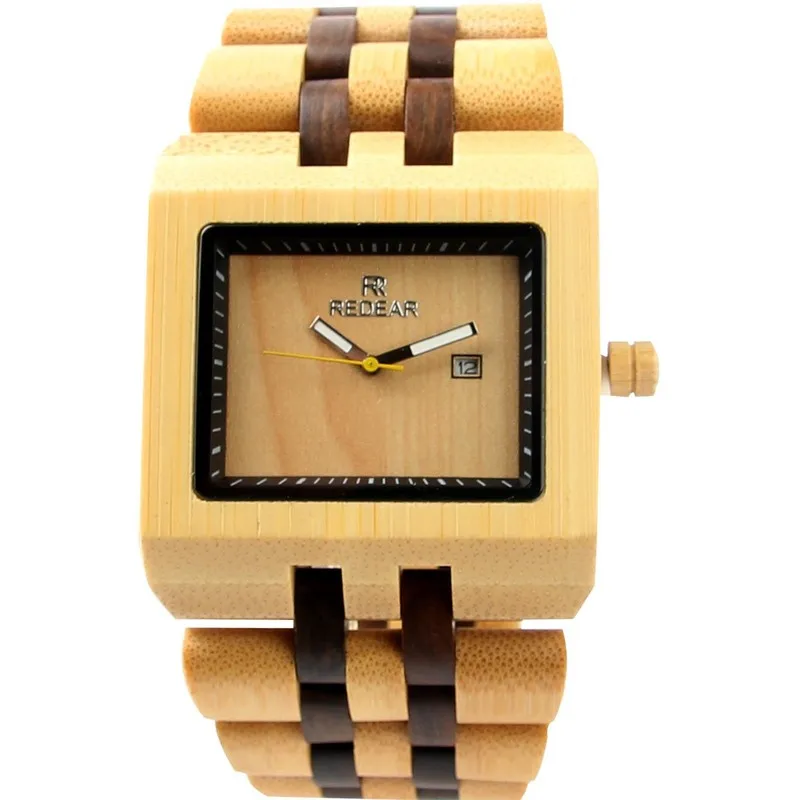 

2020 Manufacturers Selling New Side Shell Men's Wooden Quartz Watches With Calendar Movement Hot Style Supplies