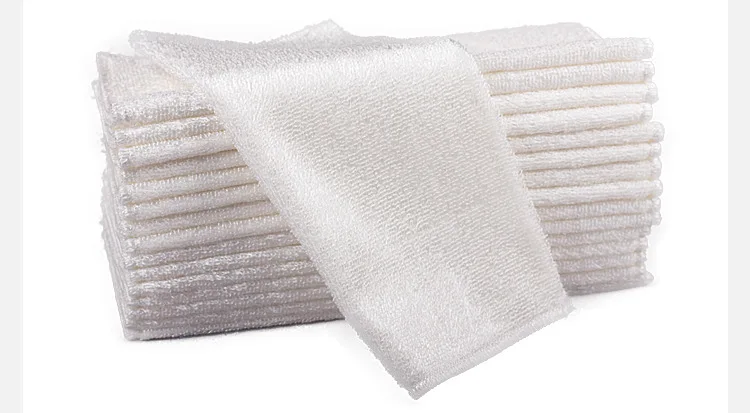 Help You Not Shed Double Layer Thick Kitchen Cleaning Supplies Bamboo Fiber Dish Towel Oil-free Cleaning cloth Dishcloth