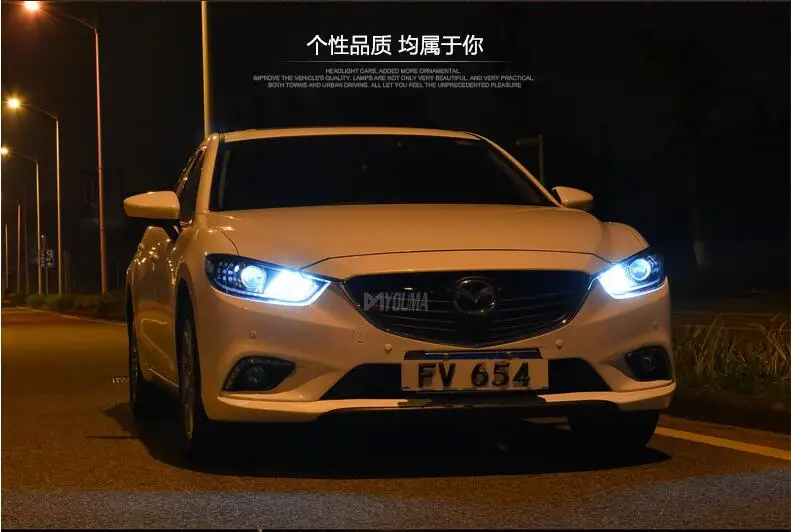 Автомобильный Стайлинг для Mazda 6 фары- мазда 6 Atenza светодиодный фонарь Mustan дизайн DRL Bi Xenon объектив Высокий Низкий луч парковка