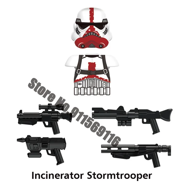 Stormtroopers Building Blocks Snowtroopers Jet Flame Scout Trooper Admiral Thrawn Tarkin Moff Gideon Star Action Figure Wars Toy C-X1658