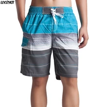 Летние мужские цветные пляжные шорты в полоску, мужские плавки, быстросохнущие пляжные шорты для пробежек