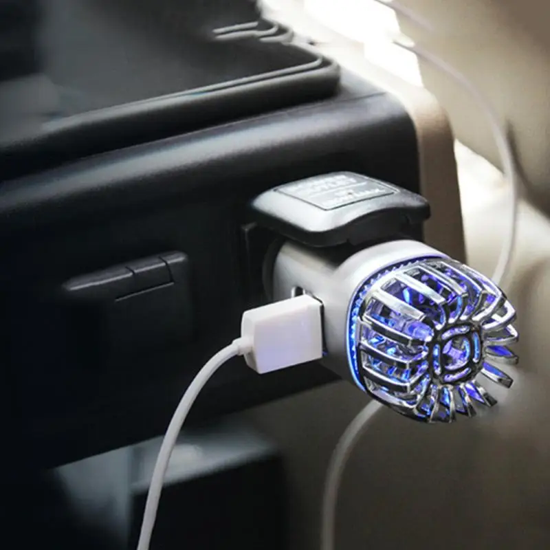 2 в 1, автомобильный очиститель воздуха, ионизатор с 2А, двойной USB, зарядное устройство, аллерген, РМ2, 5, дымовая пыльца, плесень, бактерии, запах, Очищающий запах