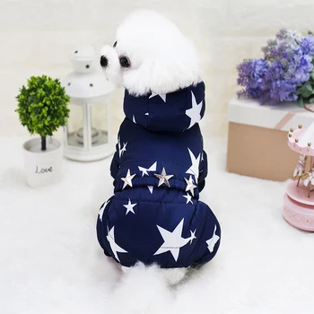 

Dog Clothes Stars Patten Winter Warm waterproof pet coat jacket Chihuahua Yorkshire Overalls For Dogs