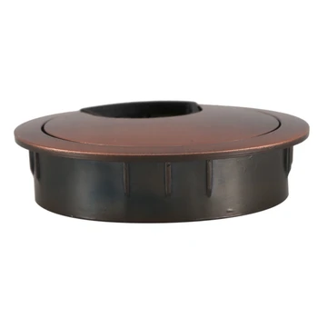 

Computer Desk Metal Grommets Wire Cable Hole Round Cover Red-bronze