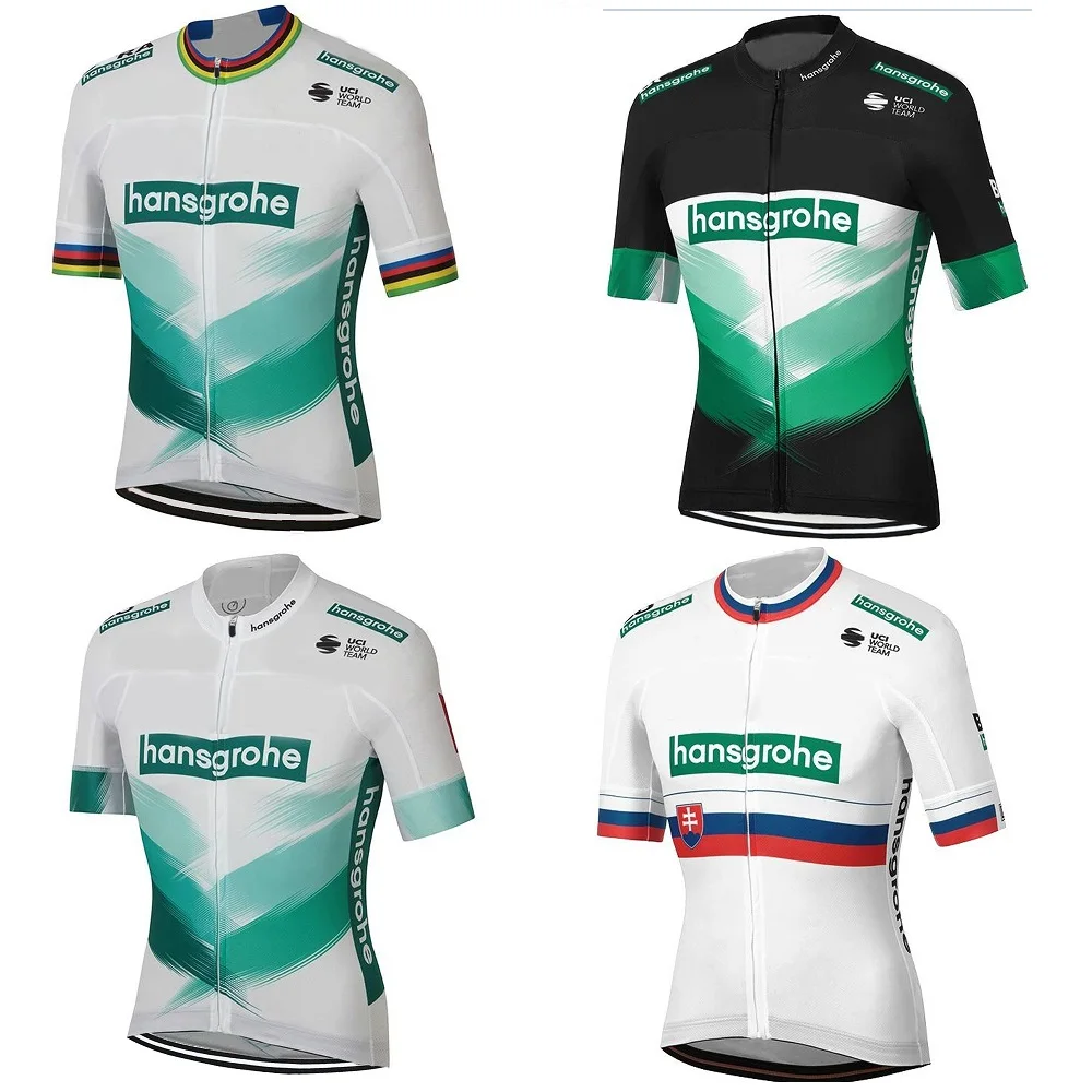 Лето 2021 команда Hansgrohe Велоспорт Джерси с коротким рукавом Питер Саган