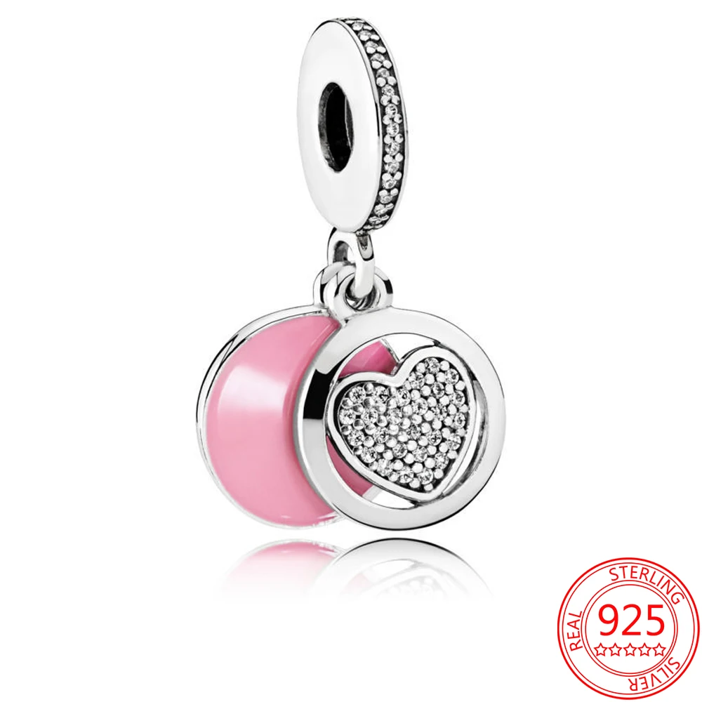 925 Sterling Silver Loyalty Heart Pendant Charm Suitable for Pandora Bracelet Valentine's Day Gift | Украшения и аксессуары